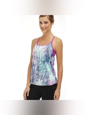 Fabletics Norwalk Tank Orchid Purple, Size Small Bult in Padded Bra Yoga Gym